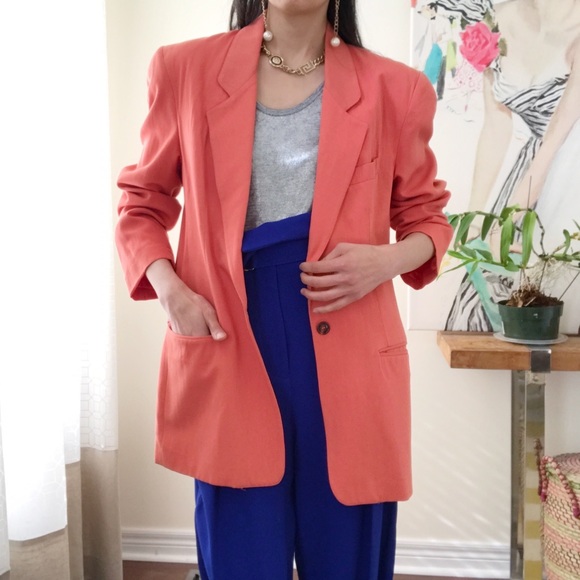 Diane Von Furstenberg Jackets & Blazers - Vintage Diane Von Furstenberg coral blazer